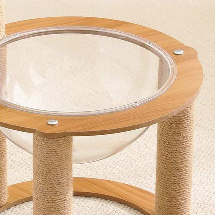 Zeitgenössischer kreativer runder mitteldichter Faserplatte Sisal Acryl multifunktionaler Kratzbaum für das Schlafzimmer 