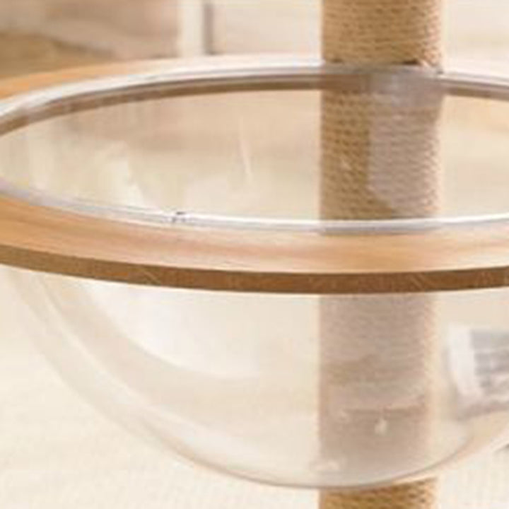 Zeitgenössischer kreativer runder mitteldichter Faserplatte Sisal Acryl multifunktionaler Kratzbaum für das Schlafzimmer 
