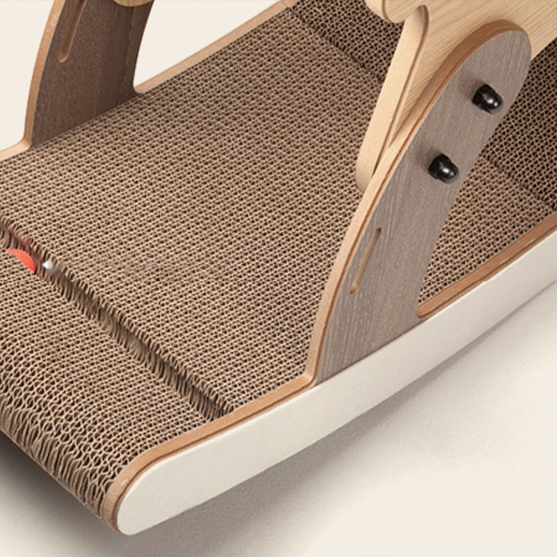 Contemporary Creative Rectangular Reindeer-Shaped Medium-Density Fiberboard Jute Felt Christmas Cat Tree For Living Room