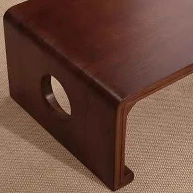Traditional Japanese Rectangular Paulownia Solid Wood Tatami Coffee Table For Living Room &amp; Bedroom