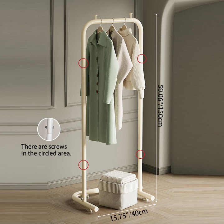 Contemporary Scandinavian Rectangular Stainless Steel Hall Tree For Bedroom