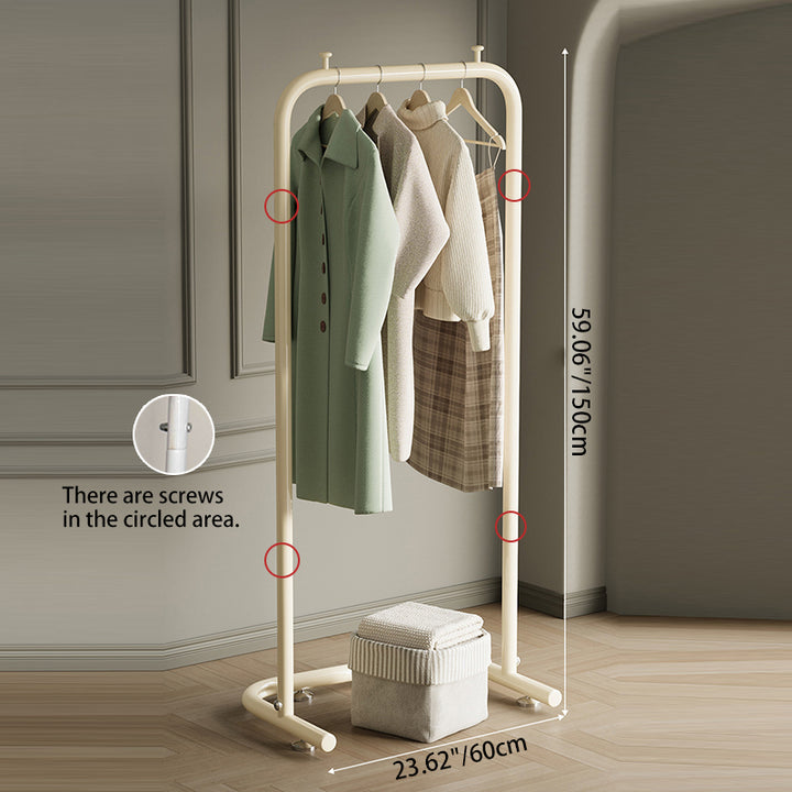Contemporary Scandinavian Rectangular Stainless Steel Hall Tree For Bedroom
