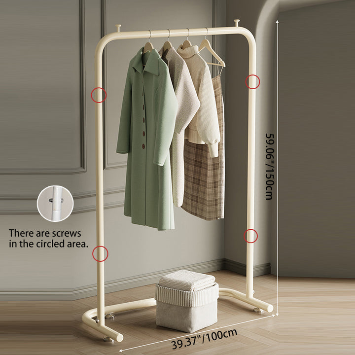 Contemporary Scandinavian Rectangular Stainless Steel Hall Tree For Bedroom
