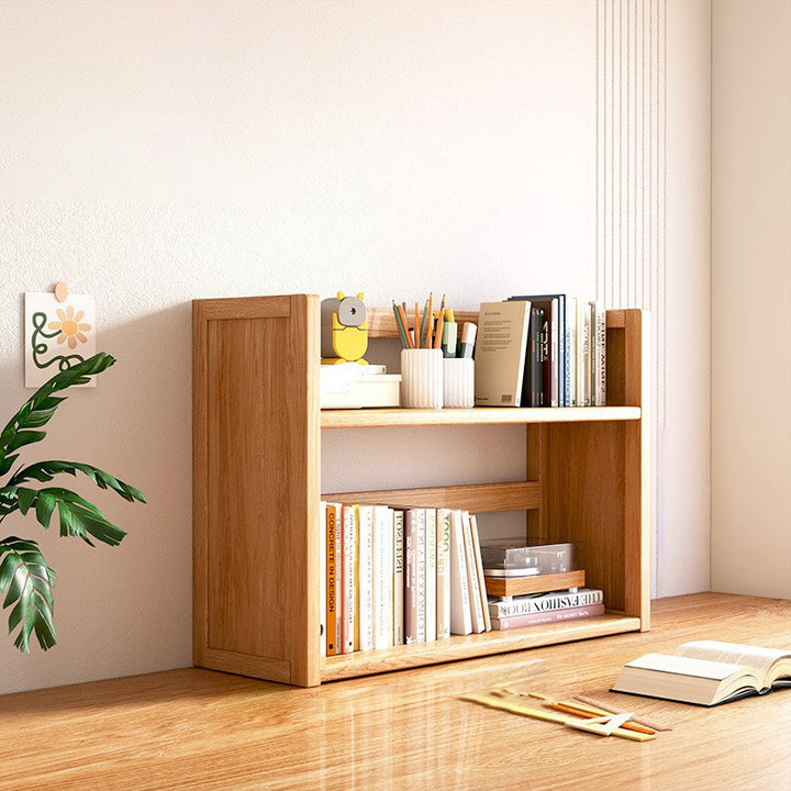 Contemporary Scandinavian Rectangular Nan Bamboo Medium-Density Fiberboard Storage Bookshelf 2/3-Tier 1-Drawer For Bedroom &amp; Study