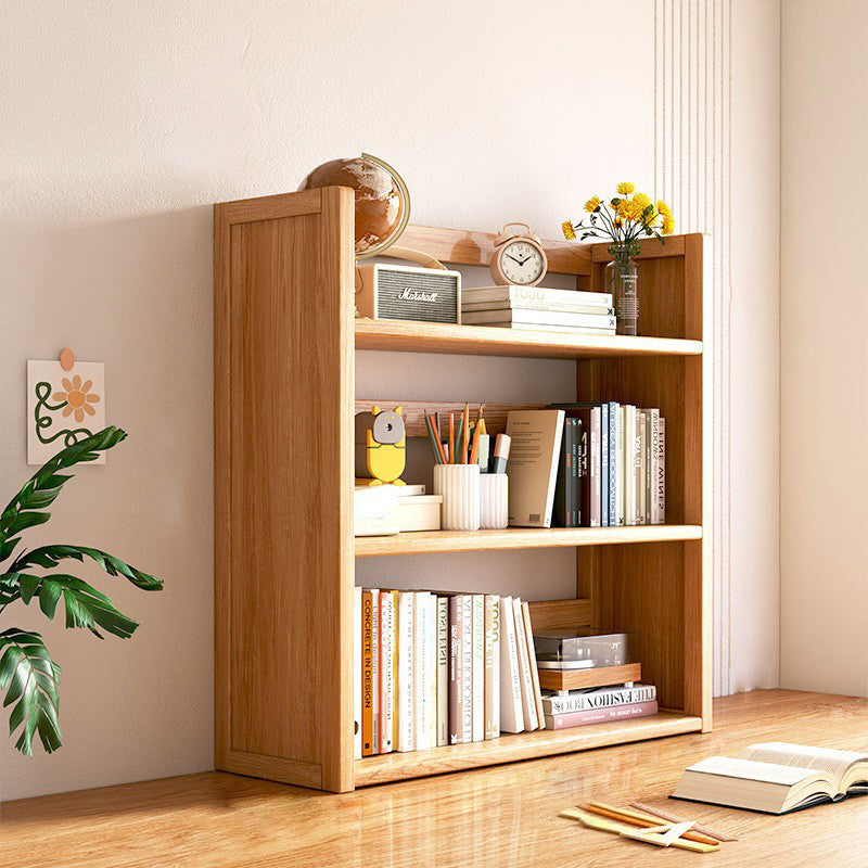 Contemporary Scandinavian Rectangular Nan Bamboo Medium-Density Fiberboard Storage Bookshelf 2/3-Tier 1-Drawer For Bedroom &amp; Study