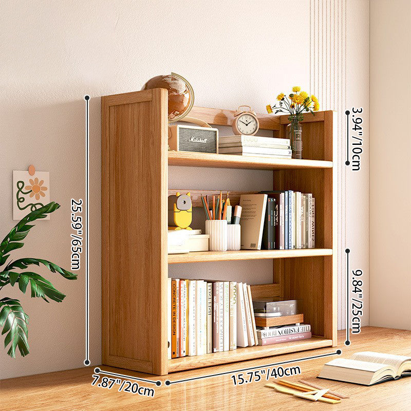 Contemporary Scandinavian Rectangular Nan Bamboo Medium-Density Fiberboard Storage Bookshelf 2/3-Tier 1-Drawer For Bedroom &amp; Study