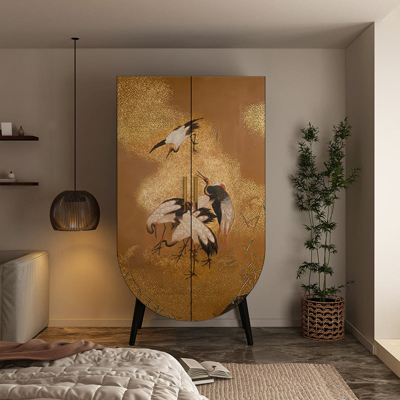 Traditional Vintage Rectangular Multi-Layer Solid Wood Panel Solid Wood Eco-Friendly Board Solid Wood Storage Cabinet 1-Drawer For Bedroom