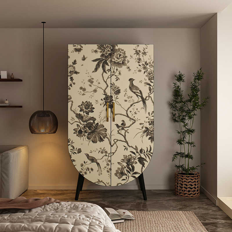 Traditional Vintage Rectangular Multi-Layer Solid Wood Panel Solid Wood Eco-Friendly Board Solid Wood Storage Cabinet 1-Drawer For Bedroom