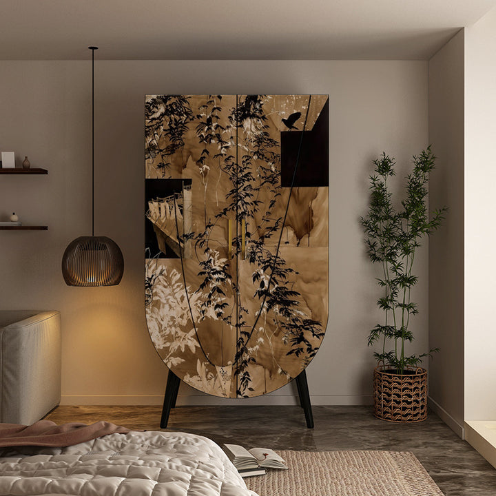 Traditional Vintage Rectangular Multi-Layer Solid Wood Panel Solid Wood Eco-Friendly Board Solid Wood Storage Cabinet 1-Drawer For Bedroom