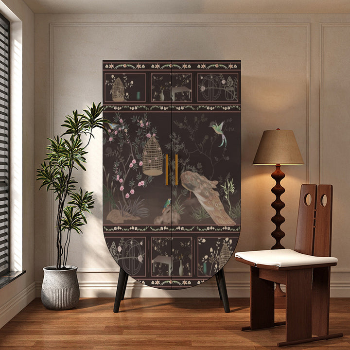 Traditional Vintage Rectangular Multi-Layer Solid Wood Panel Solid Wood Eco-Friendly Board Solid Wood Storage Cabinet 1-Drawer For Bedroom