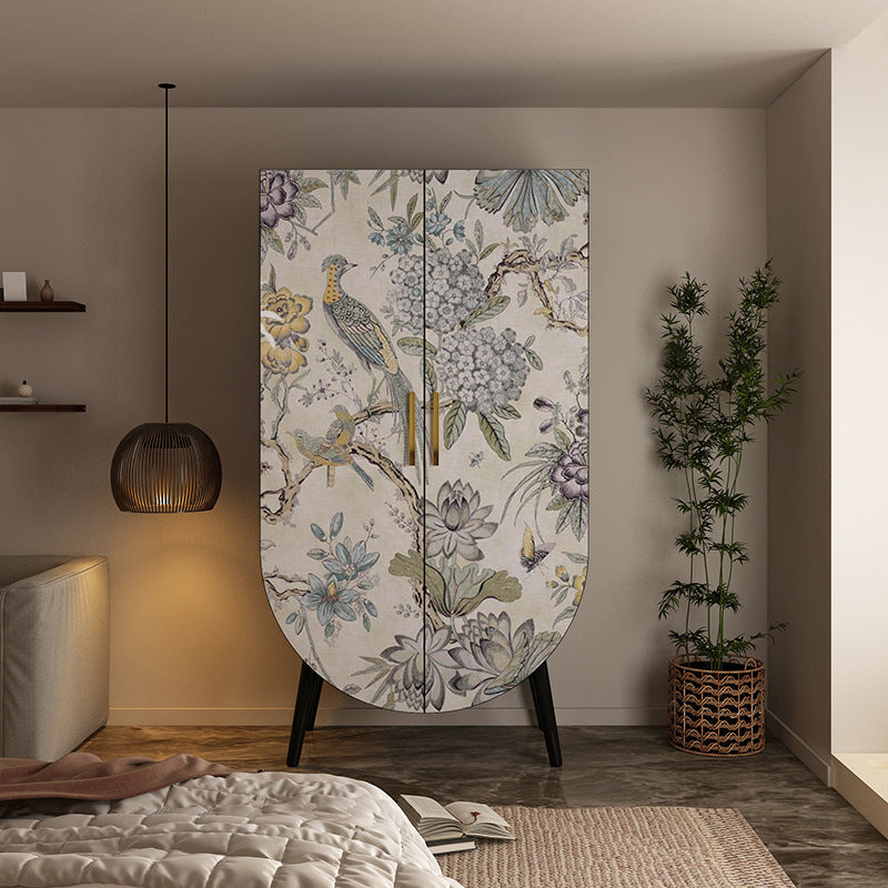 Traditional Vintage Rectangular Multi-Layer Solid Wood Panel Solid Wood Eco-Friendly Board Solid Wood Storage Cabinet 1-Drawer For Bedroom