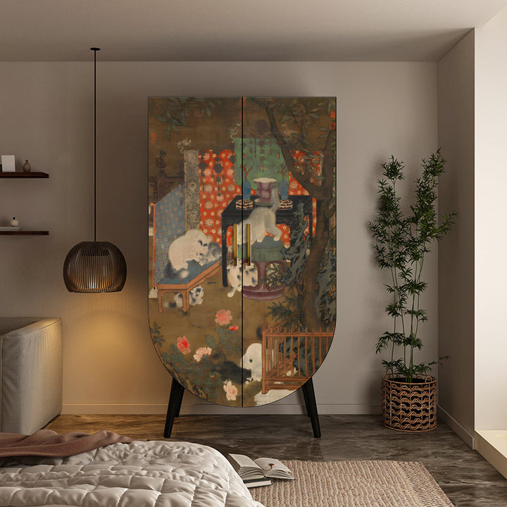 Traditional Vintage Rectangular Multi-Layer Solid Wood Panel Solid Wood Eco-Friendly Board Solid Wood Storage Cabinet 1-Drawer For Bedroom