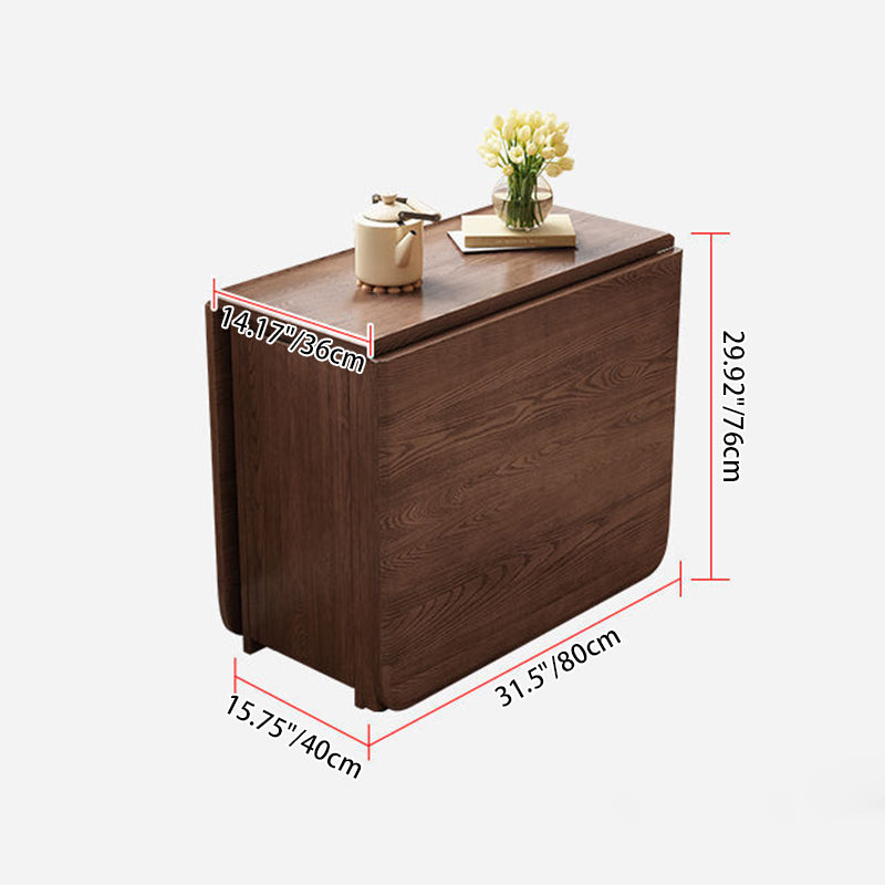Contemporary Scandinavian Rectangular Rubberwood Plywood Foldable Desk &amp; Chair Set For Living Room &amp; Dining Room