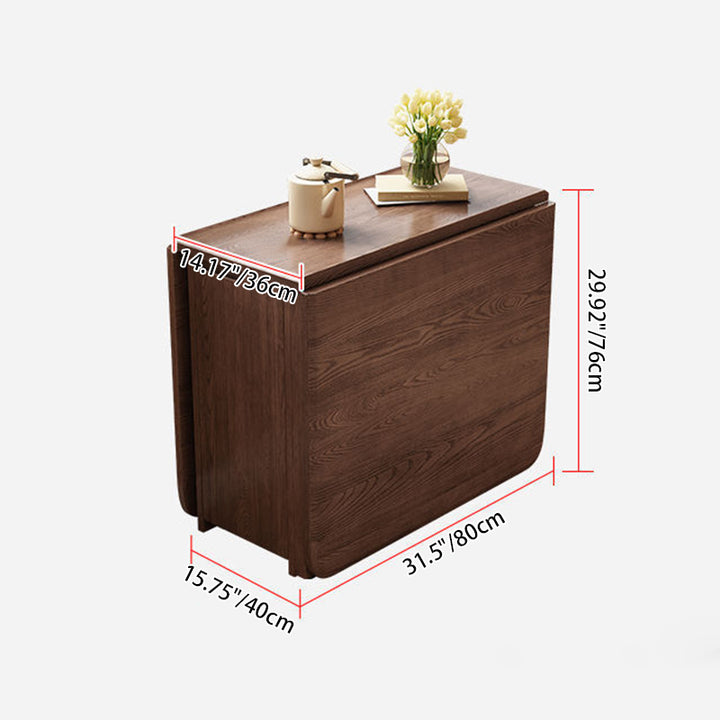 Contemporary Scandinavian Rectangular Rubberwood Plywood Foldable Desk & Chair Set For Living Room & Dining Room