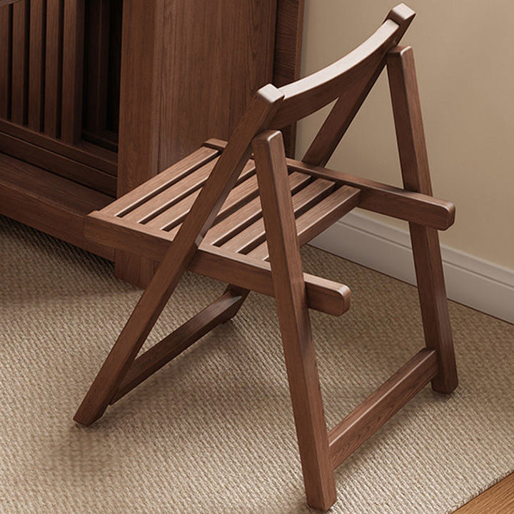 Contemporary Scandinavian Rectangular Rubberwood Plywood Foldable Desk &amp; Chair Set For Living Room &amp; Dining Room