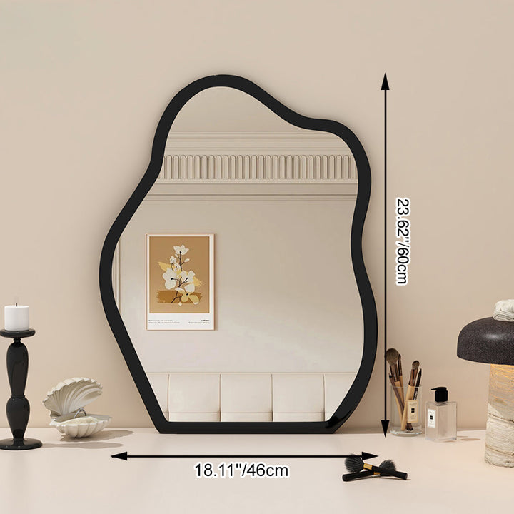 Espejo de pared de fibra de densidad media con vidrio flotante ondulado vintage tradicional para dormitorio y sala de estar 