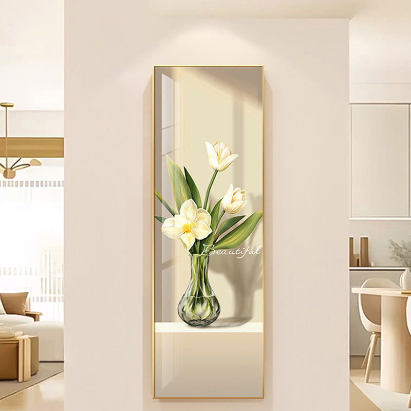 Espejo de longitud completa decorativo contemporáneo de vidrio flotante rectangular PS Push-Slide para sala de estar y entradas 