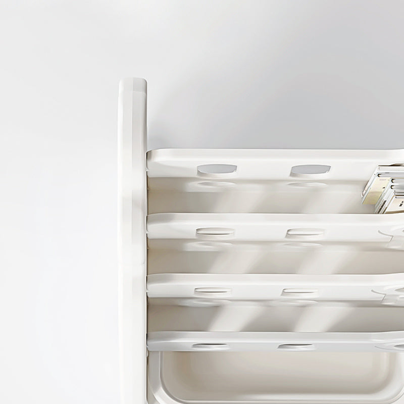 Zeitgenössisches kreatives rechteckiges karottenförmiges HDPE-Kinder-Desktop-Bücherregal 4/5-Etagen für Schlafzimmer &amp; Studium 