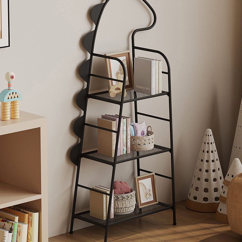 Zeitgenössisches kreatives rechteckiges dinosaurierförmiges Eisen-Kinderregal 3-stufig für Wohnzimmer &amp; Schlafzimmer 