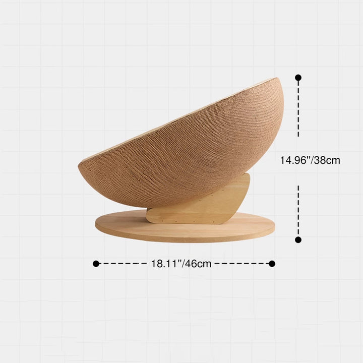 Cama para gato de fibra de densidad media redonda escandinava contemporánea de sisal para dormitorio 