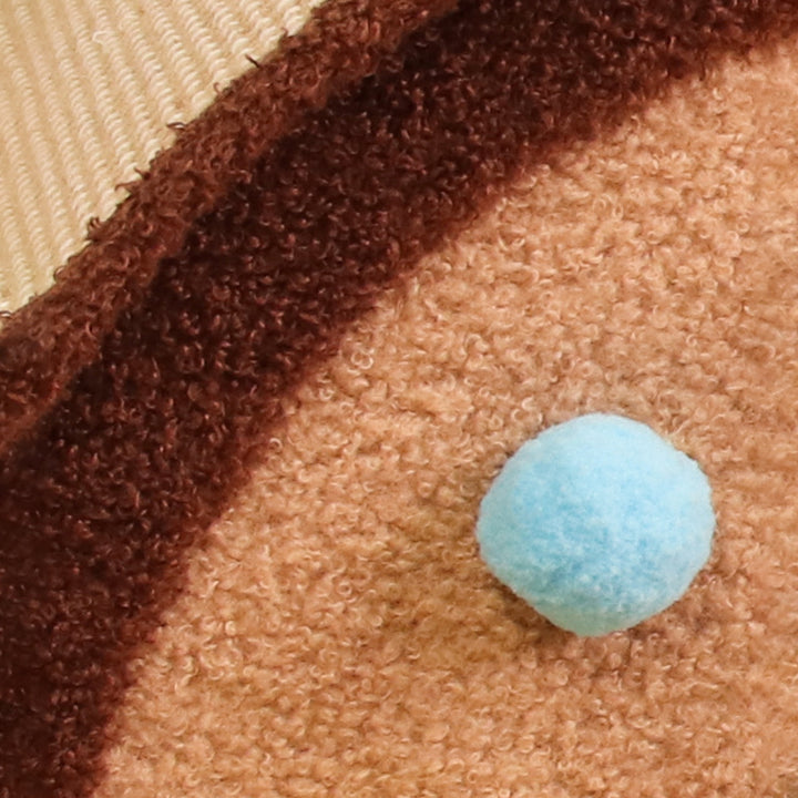 Cama para gatos en forma de rollo de pastel de terciopelo de yute con panel de madera maciza de capas múltiples creativas contemporáneas para el dormitorio 