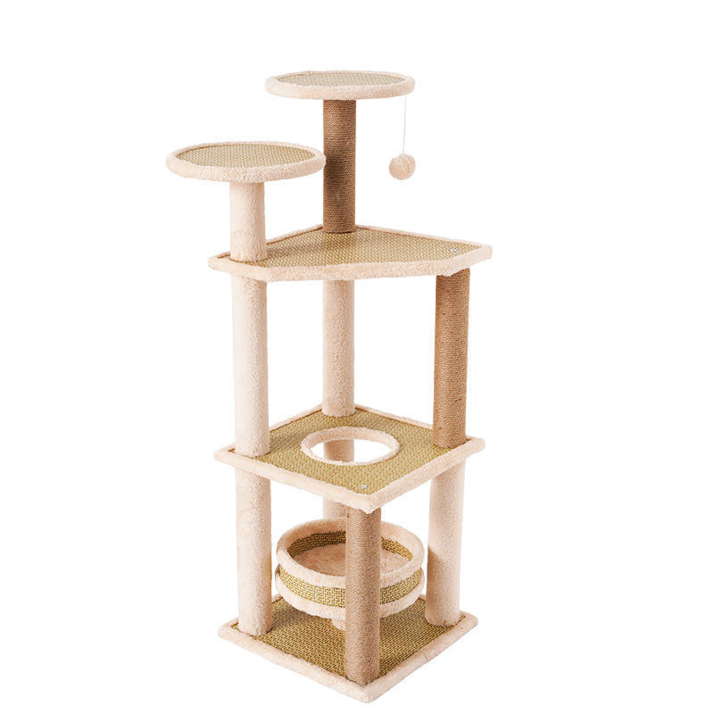 kratzbaum mit rattan Zeitgenössischer skandinavischer quadratischer Spanplattenstoff Jute R –  BulbSquare