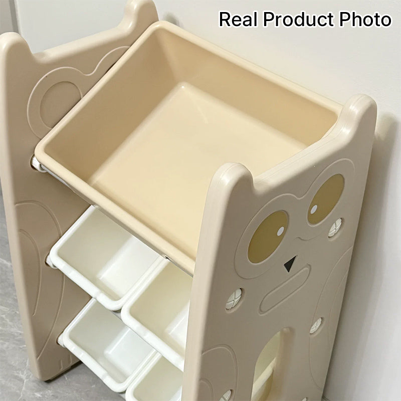 Contemporary Creative Rectangular HDPE Iron PE Storage Shelf 3/4-Tier For Living Room &amp; Bedroom