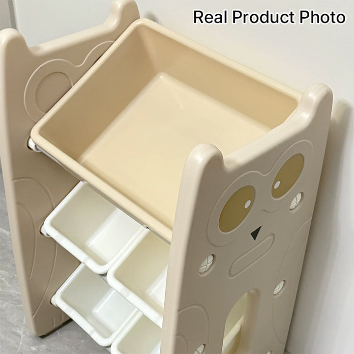 Contemporary Creative Rectangular HDPE Iron PE Storage Shelf 3/4-Tier For Living Room &amp; Bedroom
