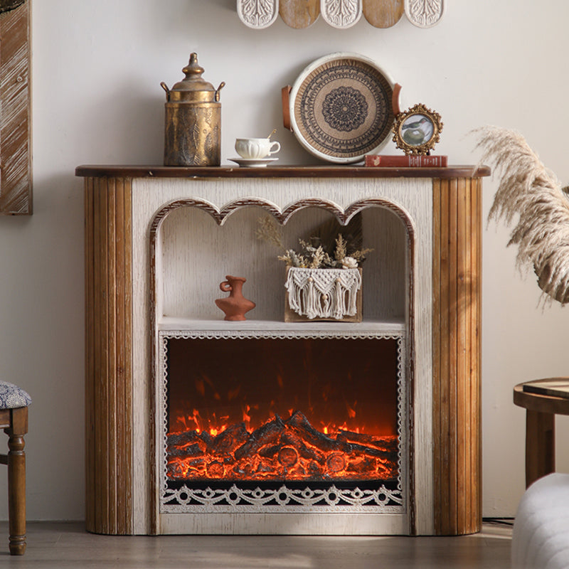Tradicional Vintage Cuadrado Cedro Multicapa Panel de Madera Maciza Repisa de Chimenea de 2 Niveles para Sala de Estar 