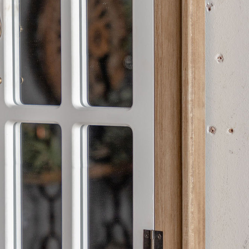 Miroir décoratif pleine longueur traditionnel rectangulaire de ferme en cèdre et panneau de fibres à densité moyenne avec verre pour salon et entrées 