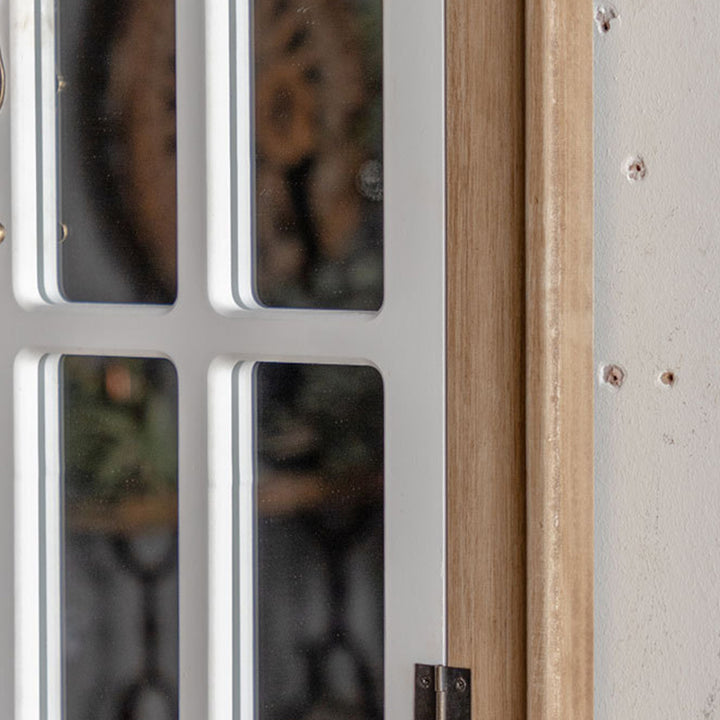 Miroir décoratif pleine longueur traditionnel rectangulaire de ferme en cèdre et panneau de fibres à densité moyenne avec verre pour salon et entrées 