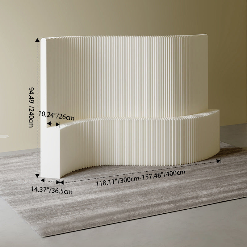 Moderner Art Deco Rechteckiger Gebogener Kraftpapier Acryl Faltbarer Raumteiler Für Wohnzimmer 