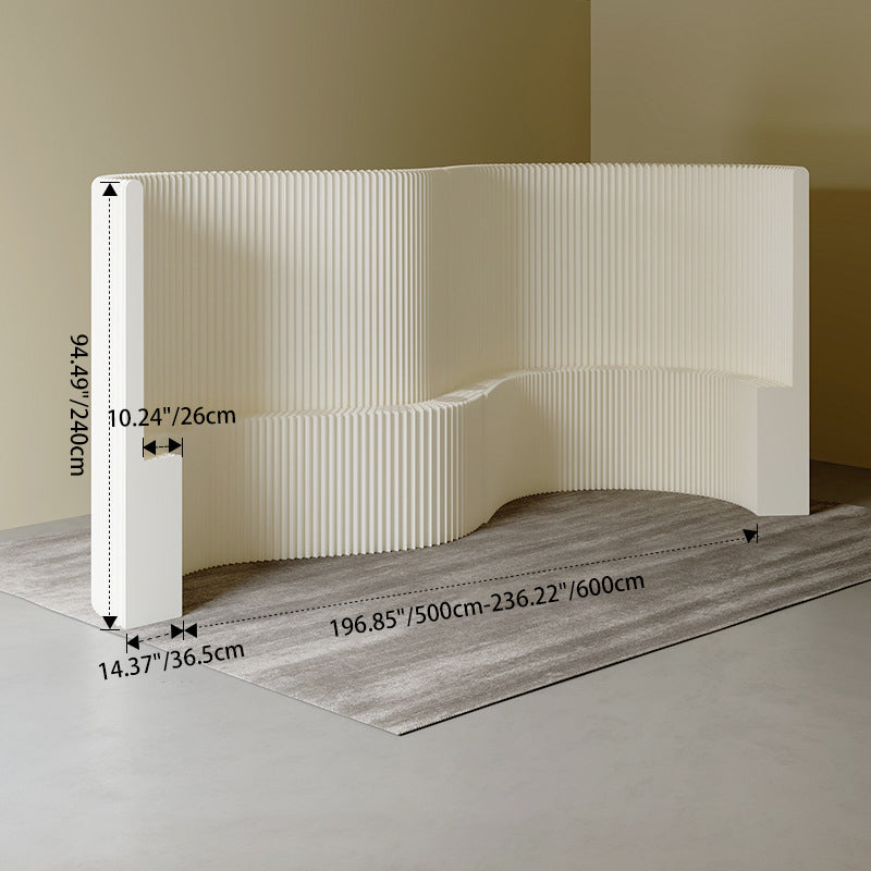 Moderner Art Deco Rechteckiger Gebogener Kraftpapier Acryl Faltbarer Raumteiler Für Wohnzimmer 