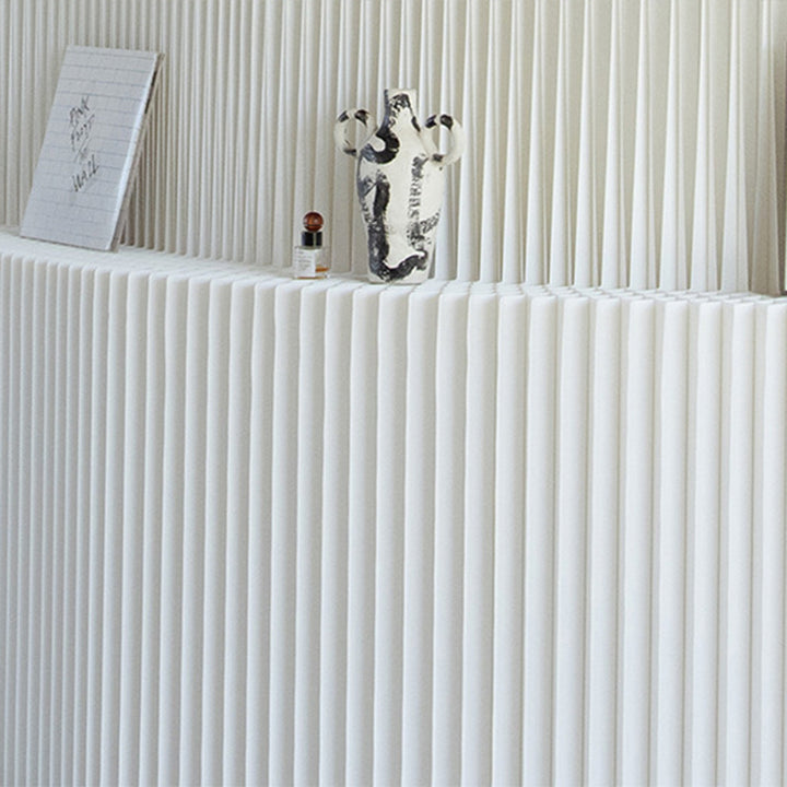Moderner Art Deco Rechteckiger Gebogener Kraftpapier Acryl Faltbarer Raumteiler Für Wohnzimmer 