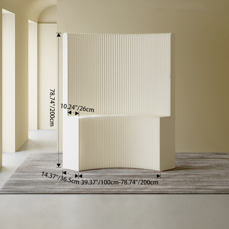 Moderner Art Deco Rechteckiger Gebogener Kraftpapier Acryl Faltbarer Raumteiler Für Wohnzimmer 