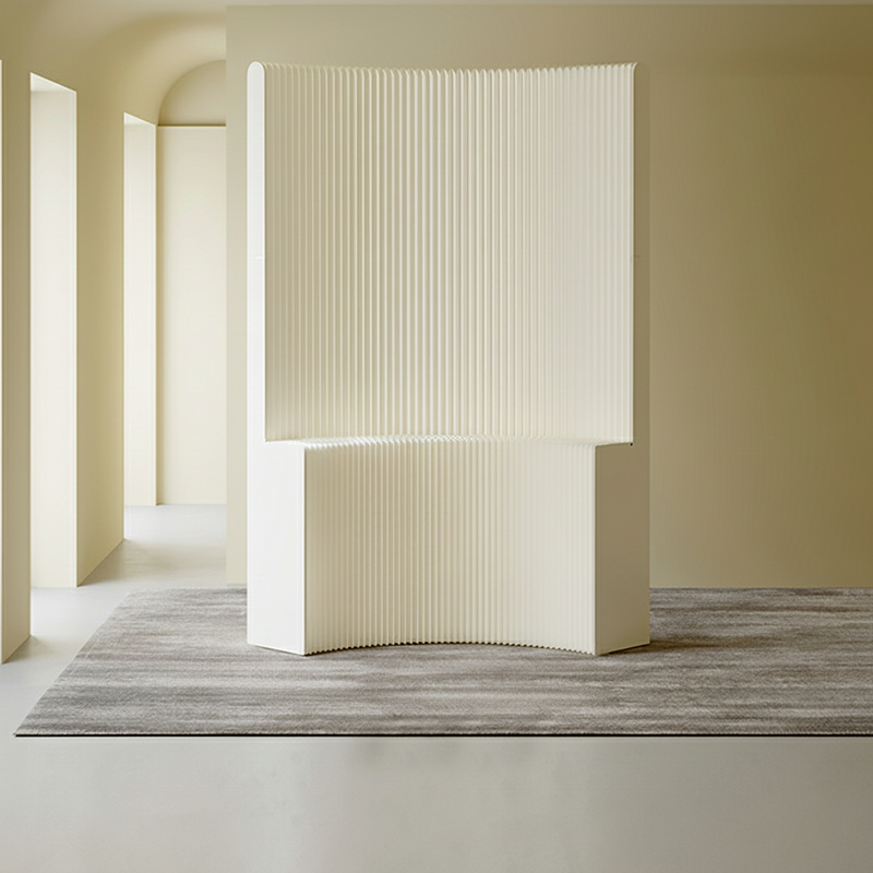 Moderner Art Deco Rechteckiger Gebogener Kraftpapier Acryl Faltbarer Raumteiler Für Wohnzimmer 