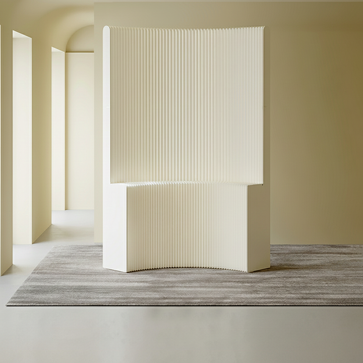 Moderner Art Deco Rechteckiger Gebogener Kraftpapier Acryl Faltbarer Raumteiler Für Wohnzimmer 