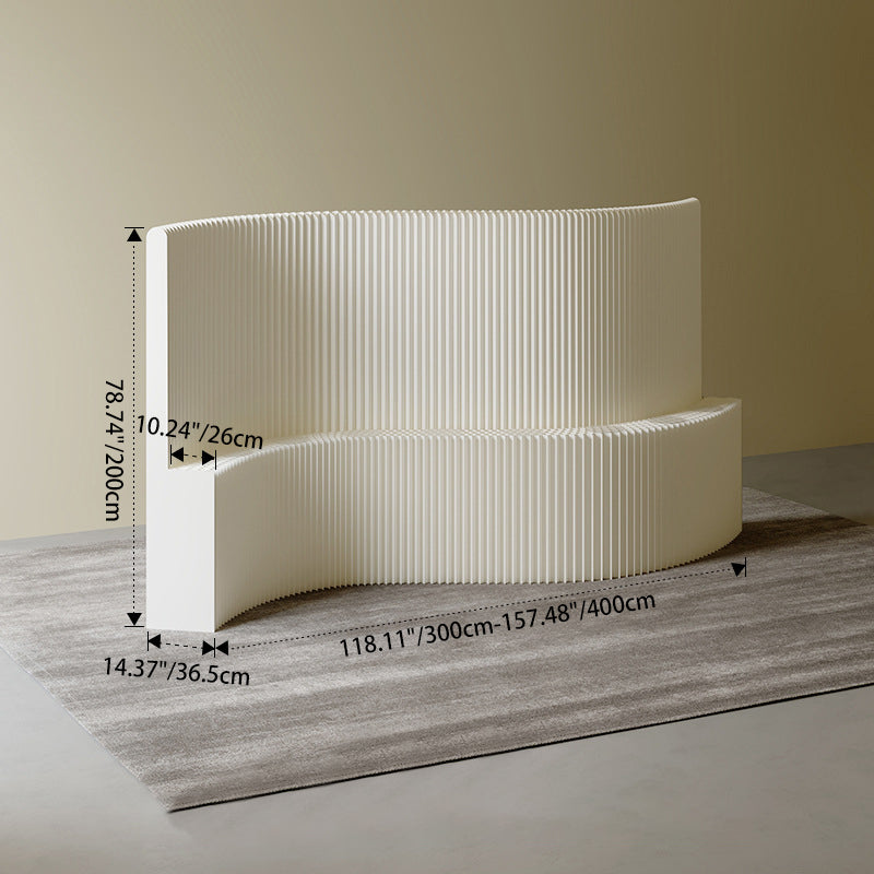 Moderner Art Deco Rechteckiger Gebogener Kraftpapier Acryl Faltbarer Raumteiler Für Wohnzimmer 
