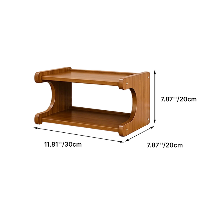 Contemporary Scandinavian Rectangular Nan Bamboo Medium-Density Fiberboard Storage Shelf Shoe Storage 2/3/4/5/6-Tier For Entryways &amp; Living Room