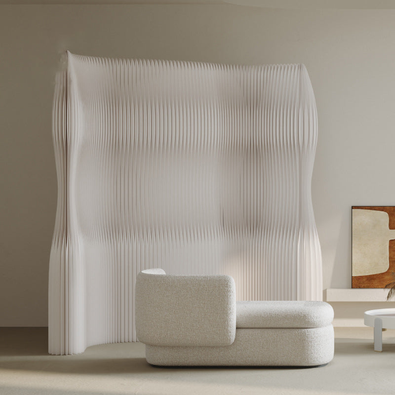 Moderner Art Deco rechteckiger gebogener Kraftpapier-Acryl faltbarer Raumteiler für Wohnzimmer 