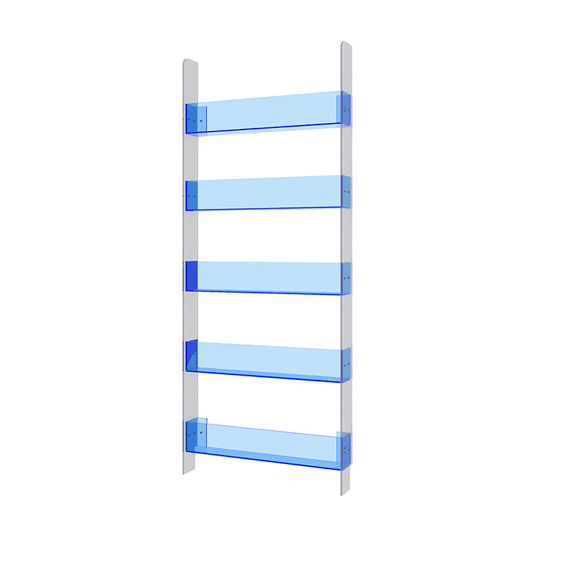 Moderner minimalistischer rechteckiger schlanker Acryl-Aufbewahrungsregal Bücherregal 4/5-stufig für Wohnzimmer 