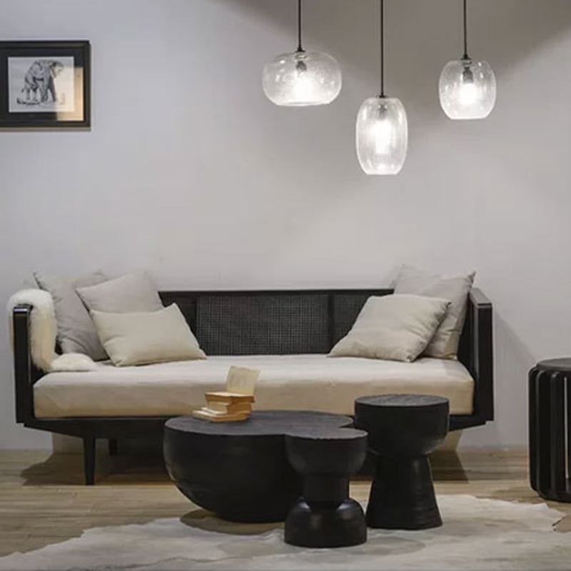 Zeitgenössischer skandinavischer runder Beistelltisch: Sanduhr-Design - Art Deco schwarzer Beistelltisch für das Wohnzimmer 