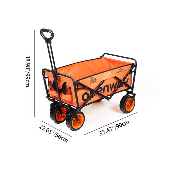 Chariot de camping pliable en acier au carbone, tissu Oxford, rectangulaire, minimaliste moderne, pour l'extérieur 