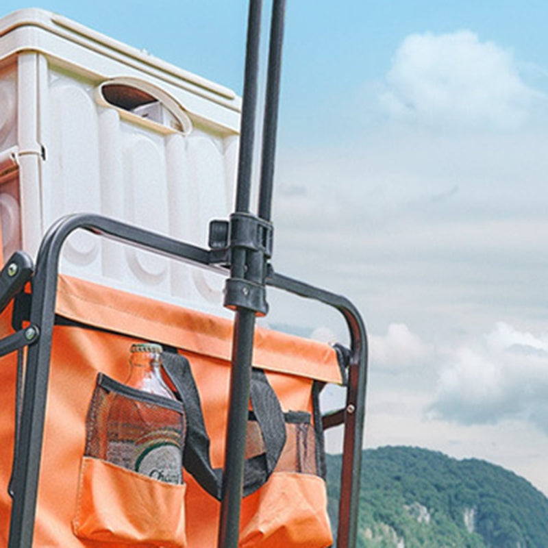 Moderner minimalistischer rechteckiger Campingwagen aus Kohlenstoffstahl mit Oxford-Stoff, faltbar für den Außenbereich 