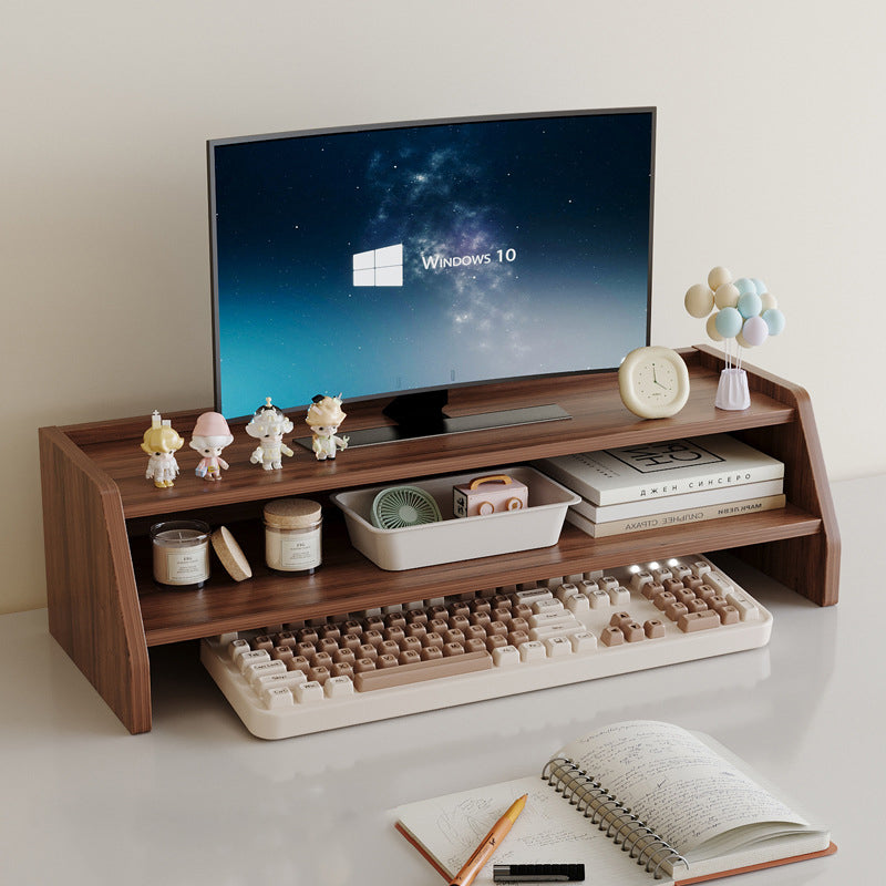 Étagère de rangement de bureau rectangulaire scandinave contemporaine en panneau de fibres à densité moyenne, 2/3 niveaux, 1 tiroir, pour bureau et chambre 