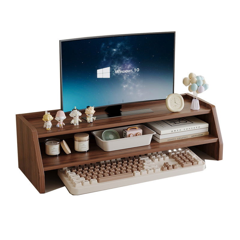 Étagère de rangement de bureau rectangulaire scandinave contemporaine en panneau de fibres à densité moyenne, 2/3 niveaux, 1 tiroir, pour bureau et chambre 
