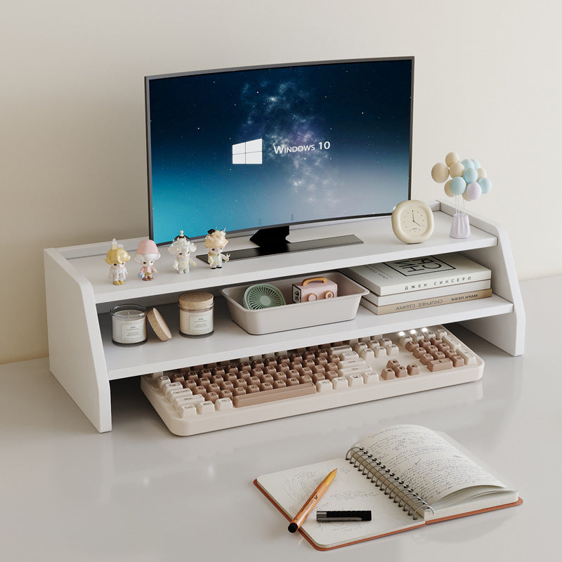 Étagère de rangement de bureau rectangulaire scandinave contemporaine en panneau de fibres à densité moyenne, 2/3 niveaux, 1 tiroir, pour bureau et chambre 