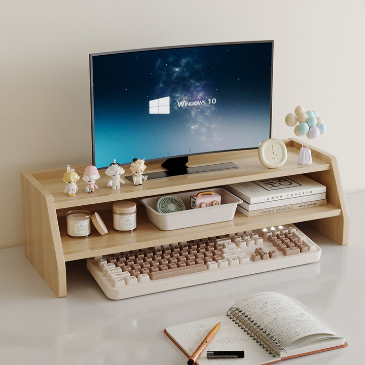 Étagère de rangement de bureau rectangulaire scandinave contemporaine en panneau de fibres à densité moyenne, 2/3 niveaux, 1 tiroir, pour bureau et chambre 