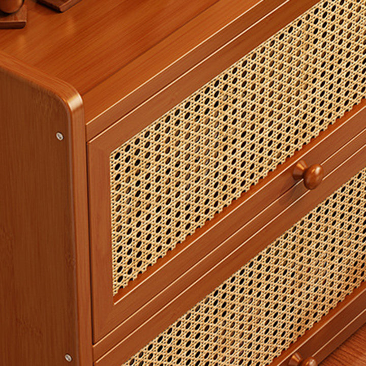 Contemporain scandinave rectangulaire en bambou nano panneau de fibres à densité moyenne étagère de rangement de bureau acrylique 2/3 niveaux pour chambre à coucher 