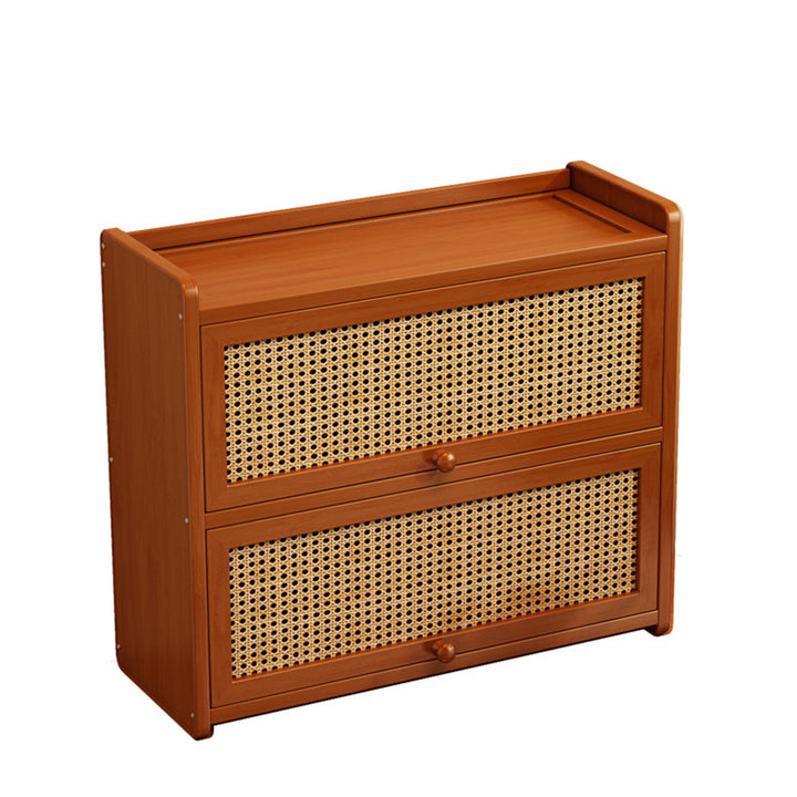 Contemporain scandinave rectangulaire en bambou nano panneau de fibres à densité moyenne étagère de rangement de bureau acrylique 2/3 niveaux pour chambre à coucher 